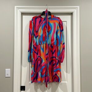 2X SHEIN Curve Retro Neon Dress